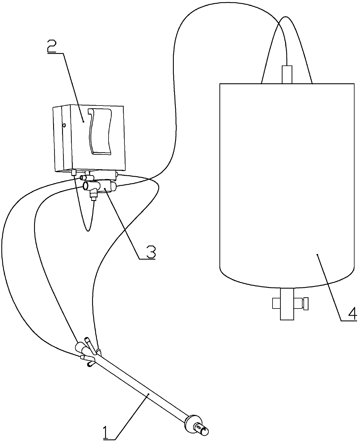 Urine catheterization device for urology department