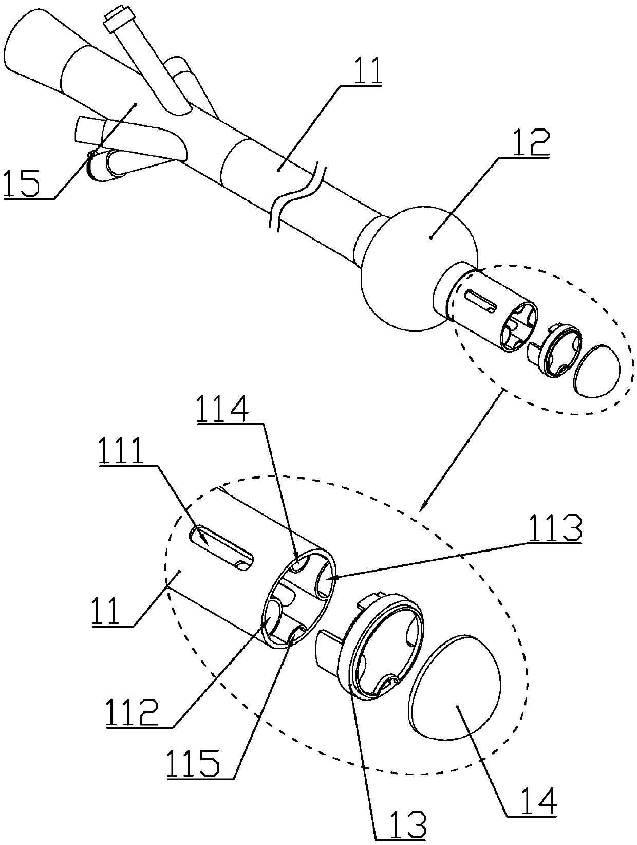 Urine catheterization device for urology department