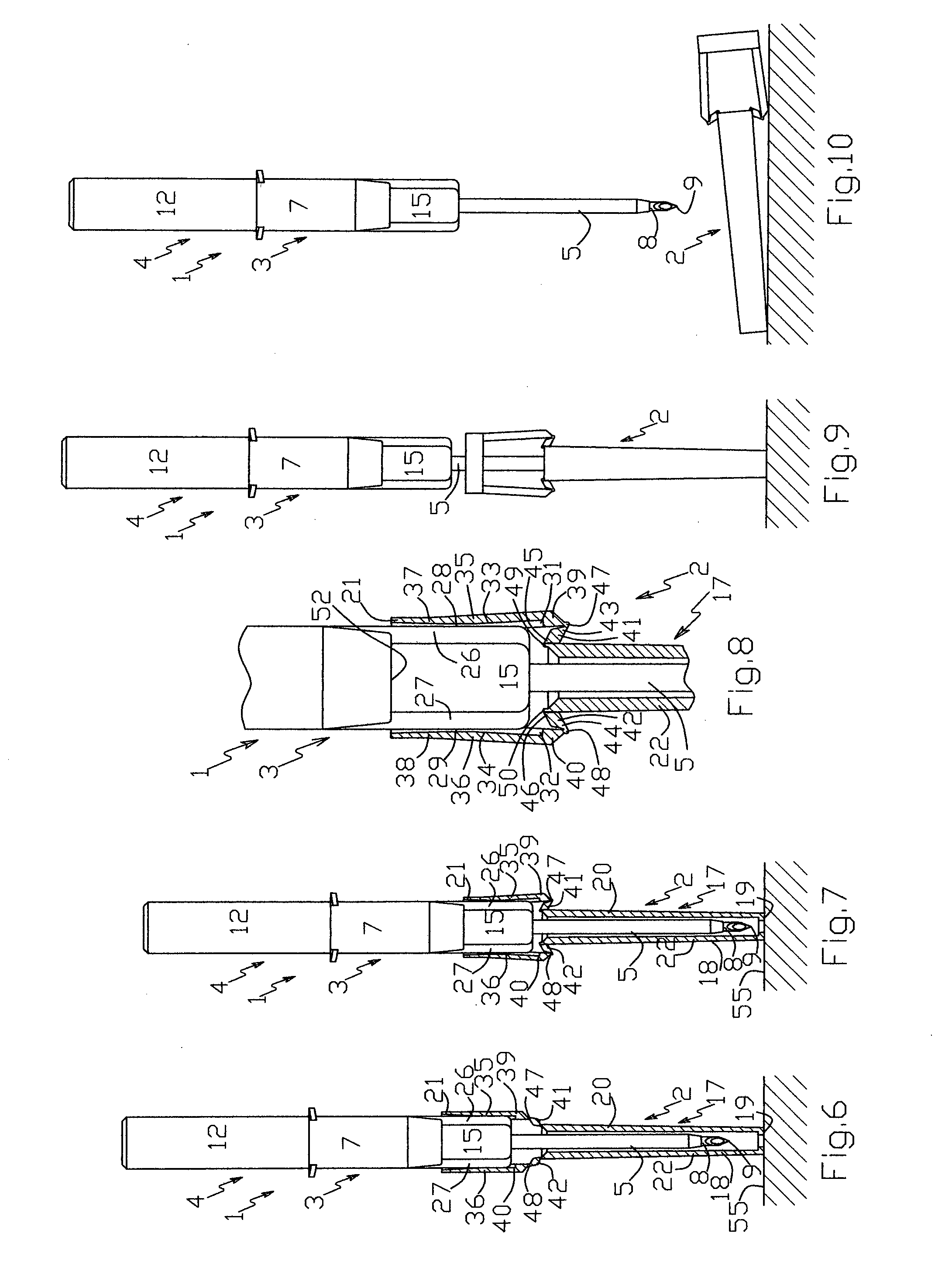 Puncturing device with a needle shield and a method for needle shield removal