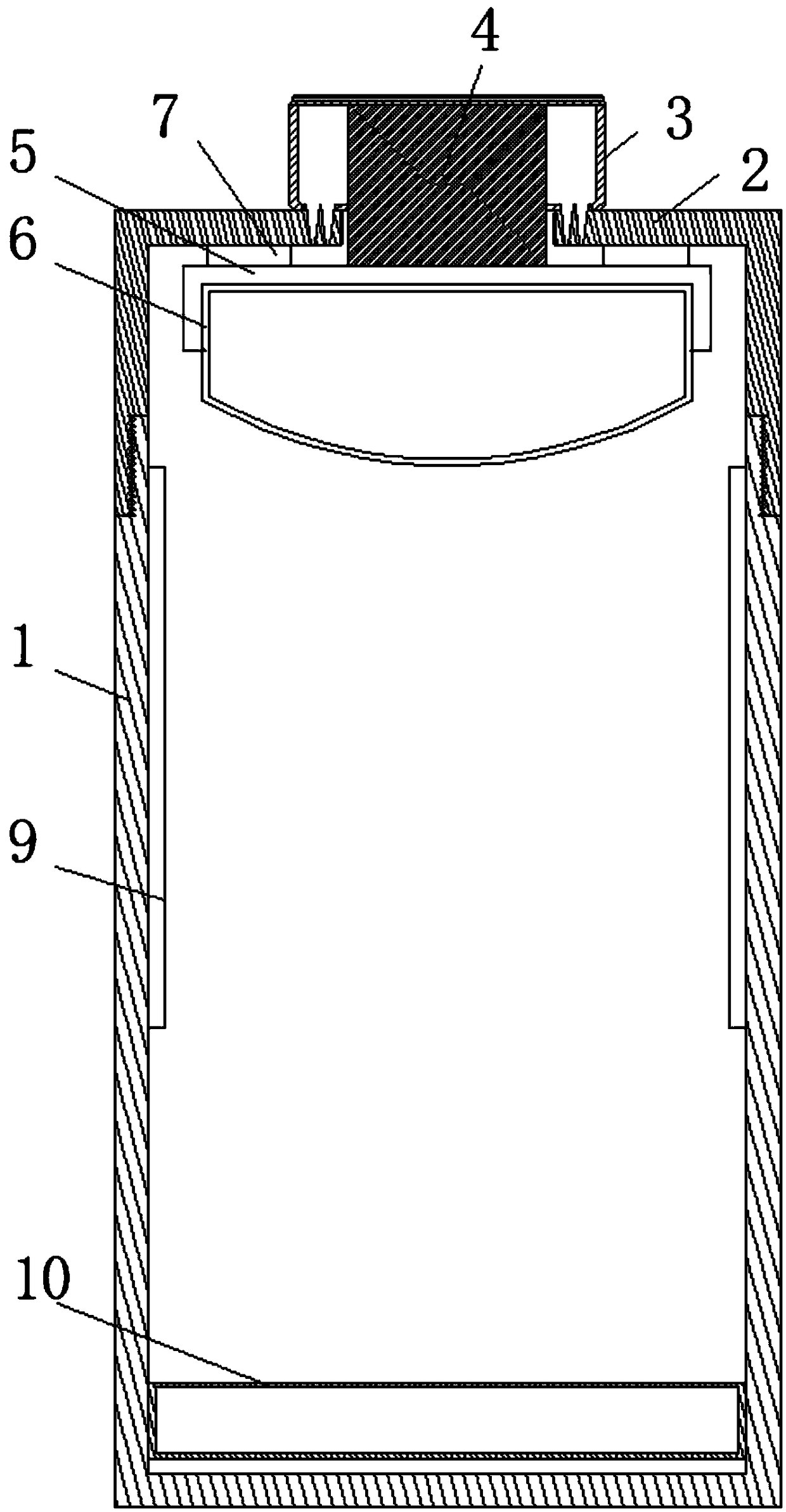 Tea leaf cylinder for preventing tea leaf breakage caused by internal vibration