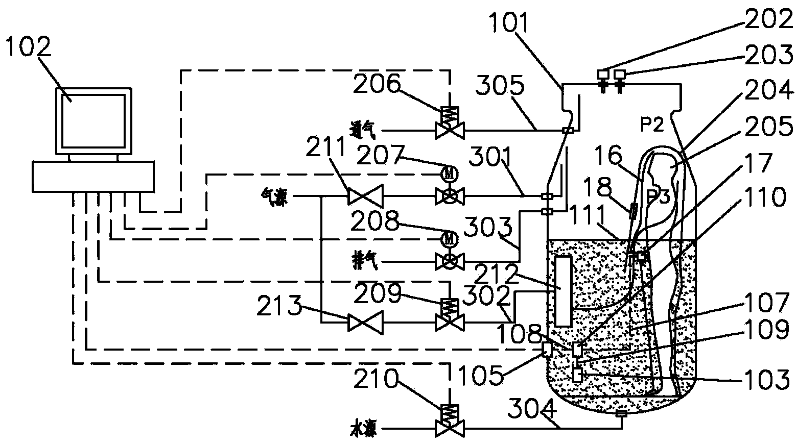 Liquid level continuous measuring device and application thereof