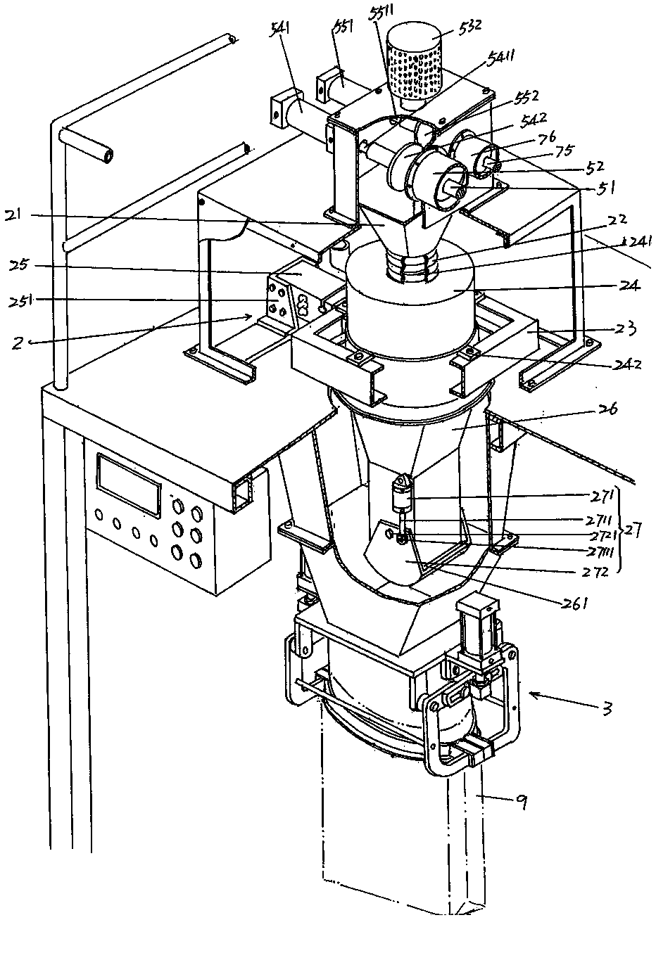 Automatic quantitative packing machine with automatic feeding function