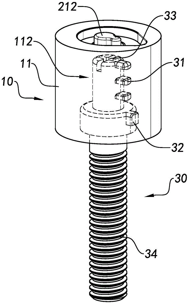 Thread connection device with locking structure