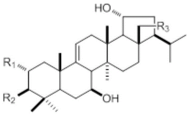 Application of arborane-type triterpenoids against metabolic syndrome and prepared medicine