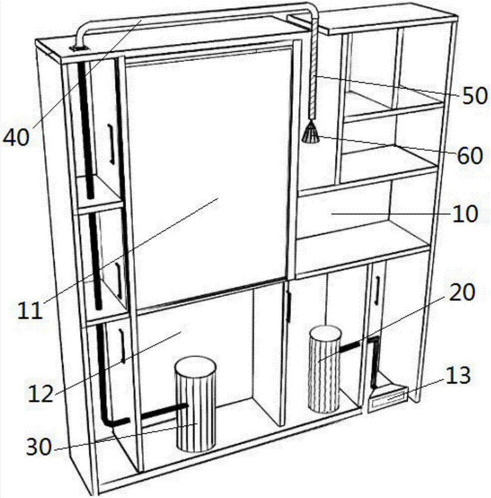 Integrated special cabinet for haircut