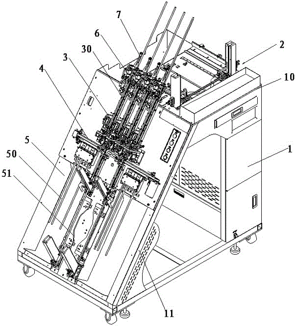 Multi-track and multi-measurement-position parallel testing and sorting device for integrated circuit chips