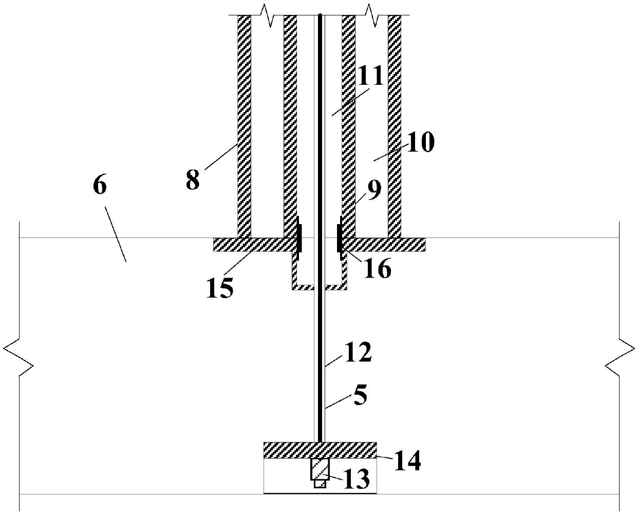 Energy-dissipation self-resetting double-layer rectangular hollow concrete-filled steel tube swing pier structure system