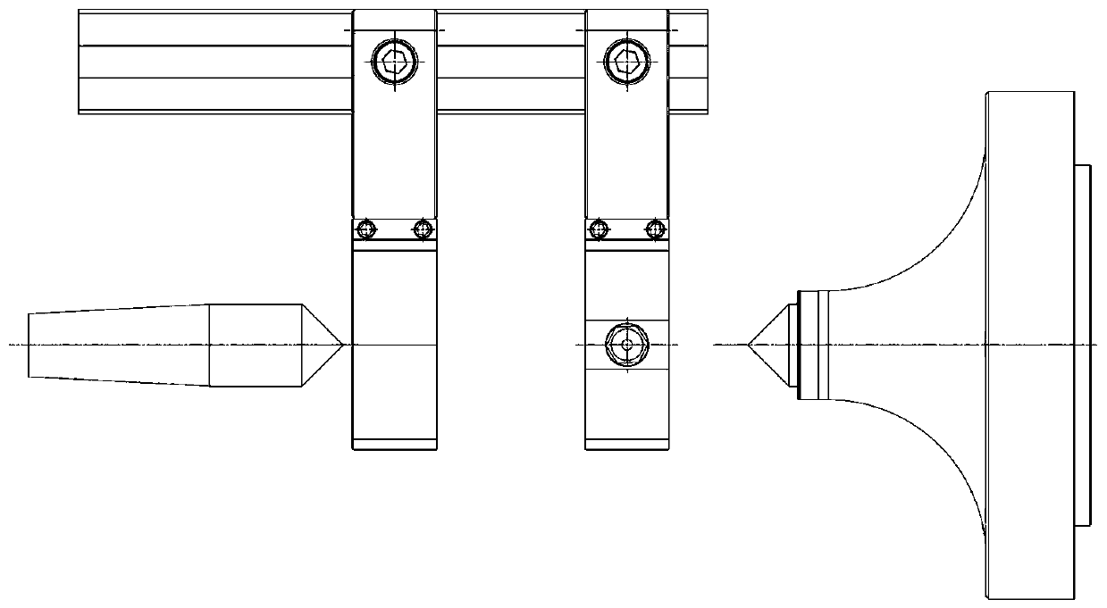 A general-purpose auxiliary support for shaft grinding teeth