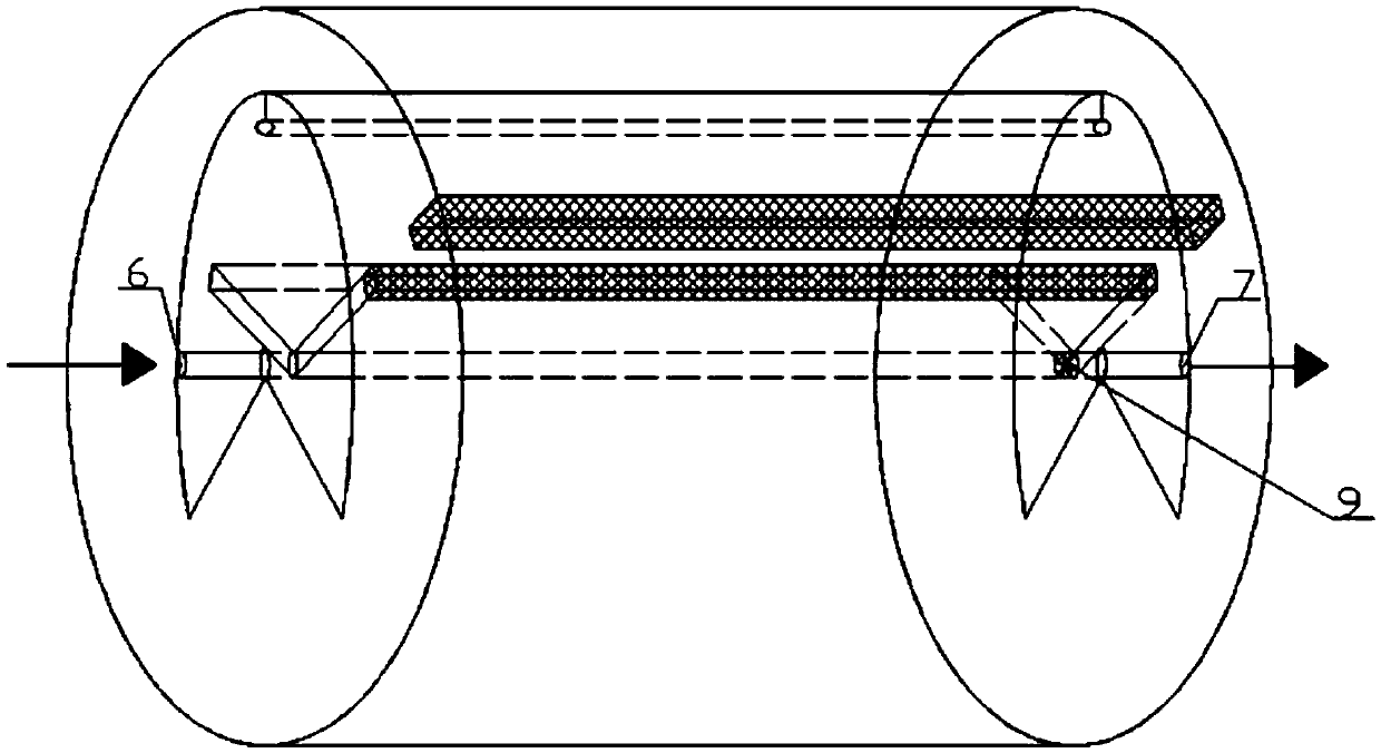 A swinging folded plate photocatalytic reaction device