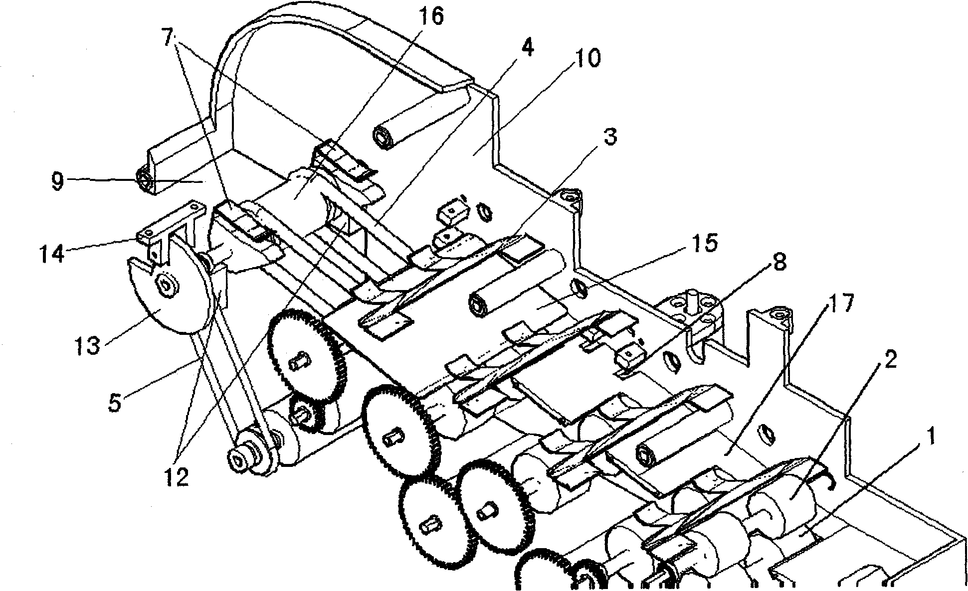 Card distributing mechanism for automatic card shuffling machine and card turning clip device thereof
