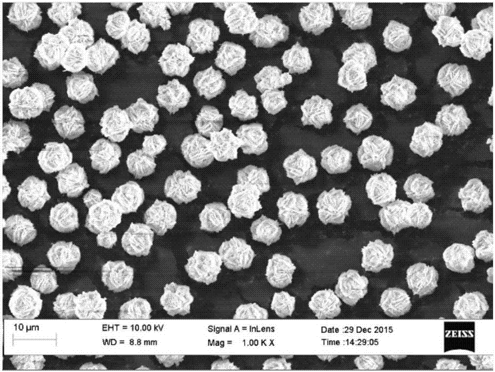 A kind of preparation method of cauliflower-shaped calcium sulfite particles