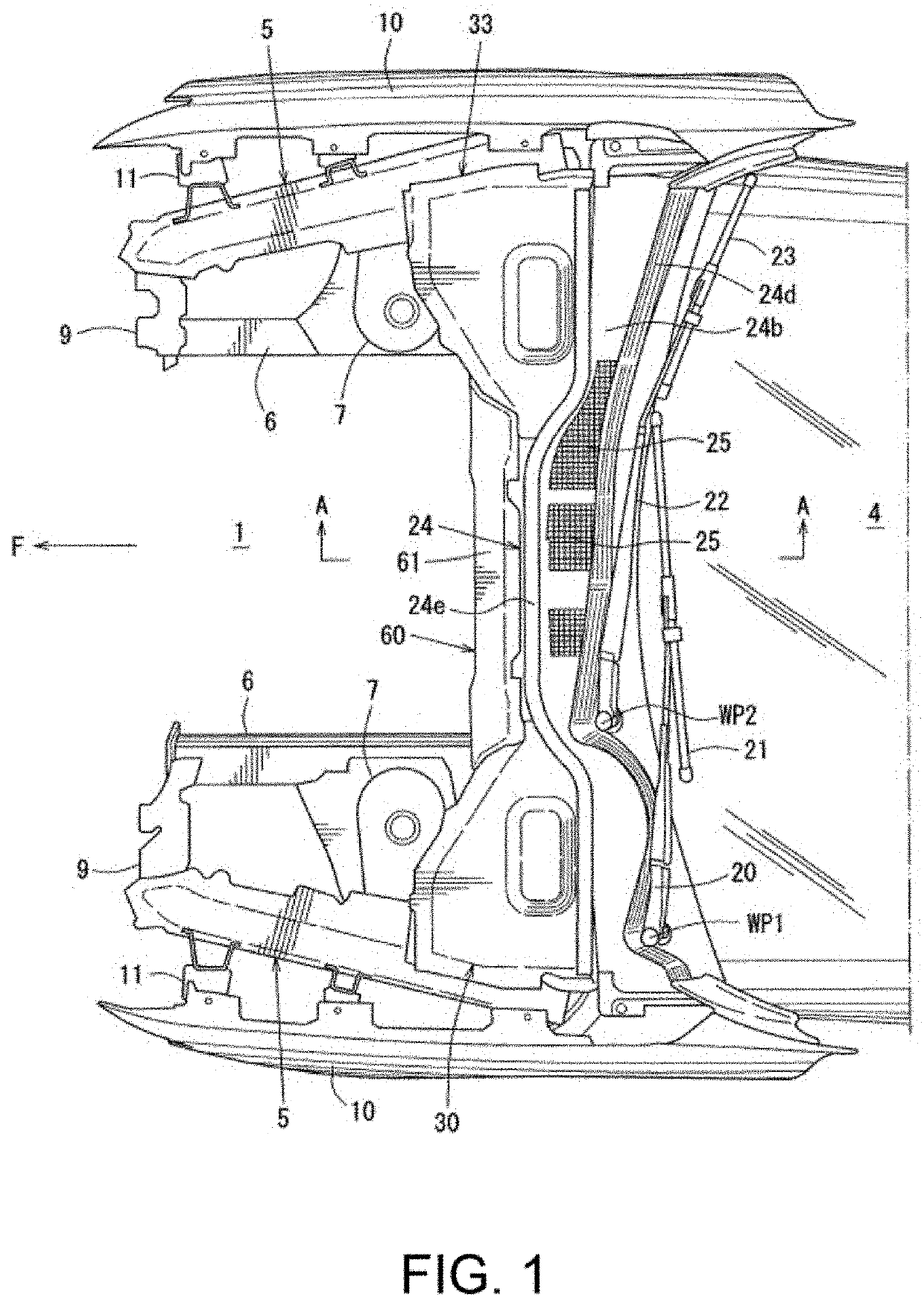 Front structure of vehicle