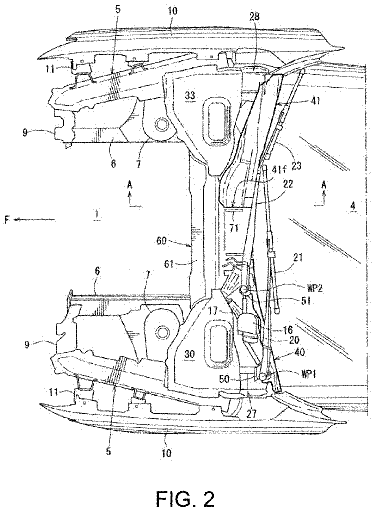 Front structure of vehicle