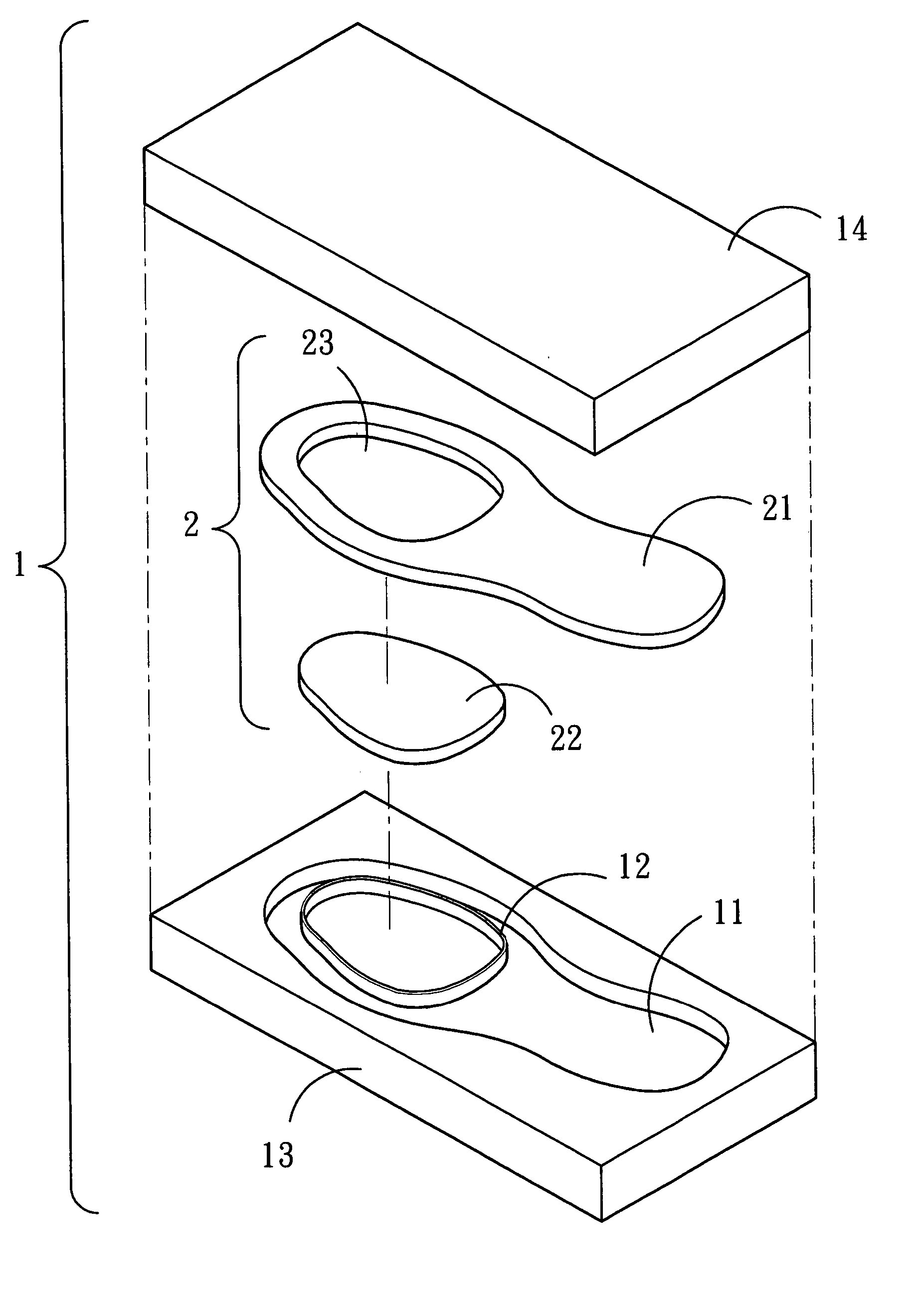 Structure for outsole-making process