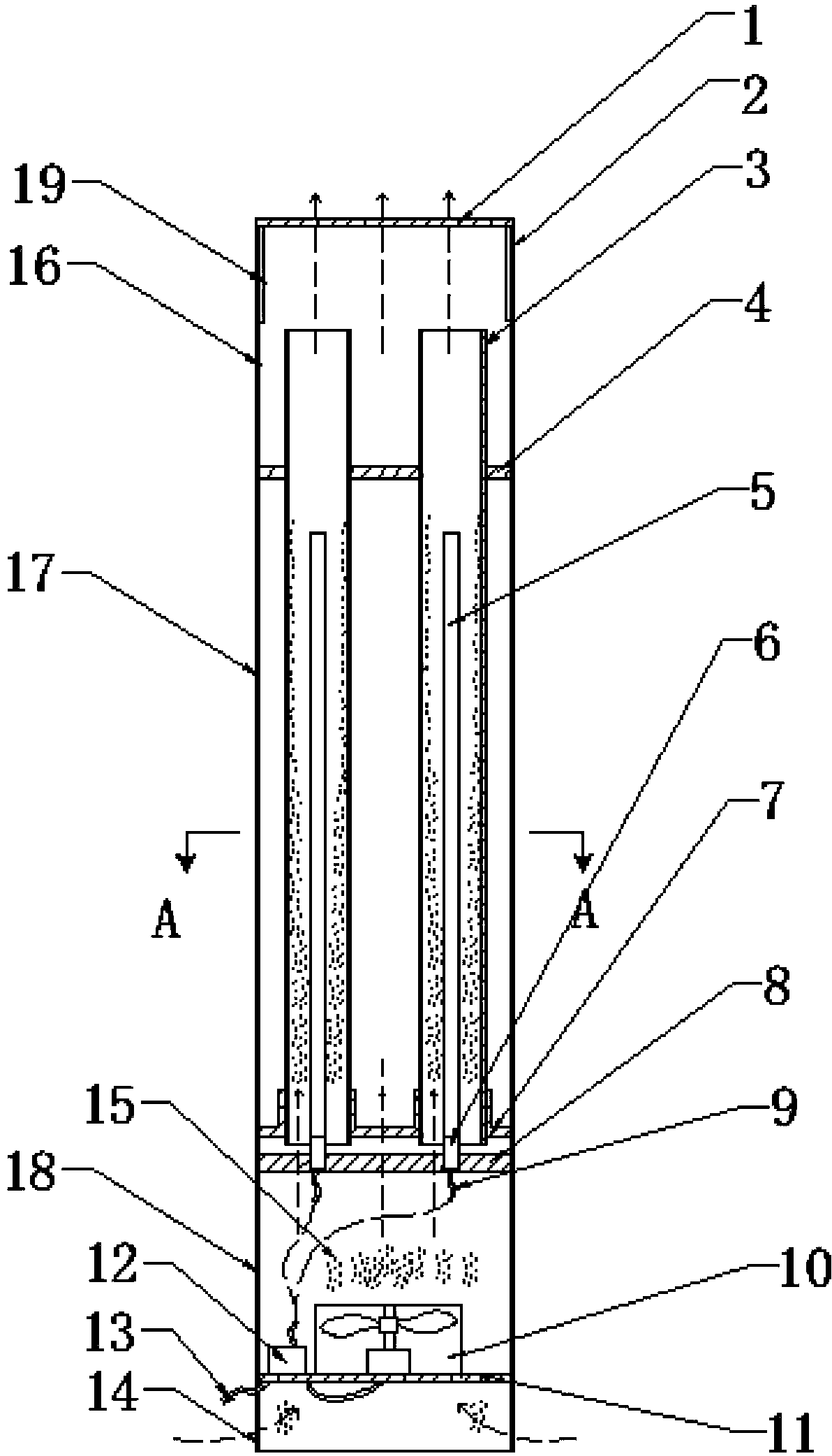 Thermophoretic air purifying device and method