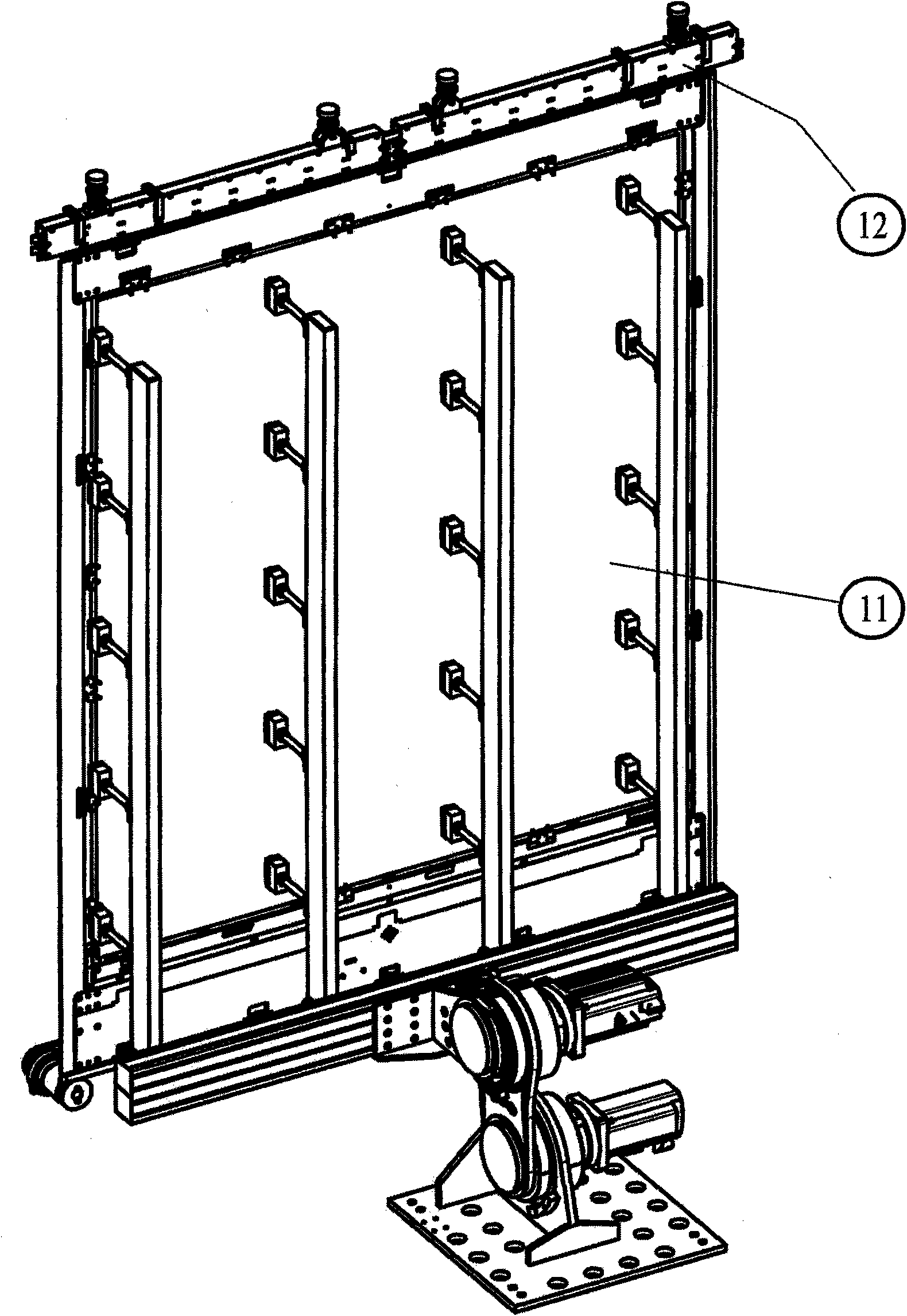 Apparatus and method for transferring shock-sensitive glass plates in ultra clean rooms
