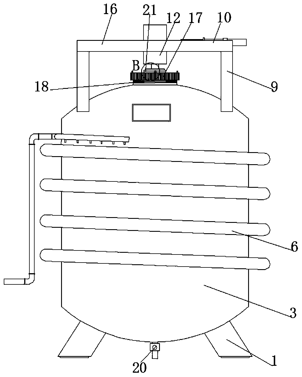 A pressure vessel for adjustable compression glass-lined equipment