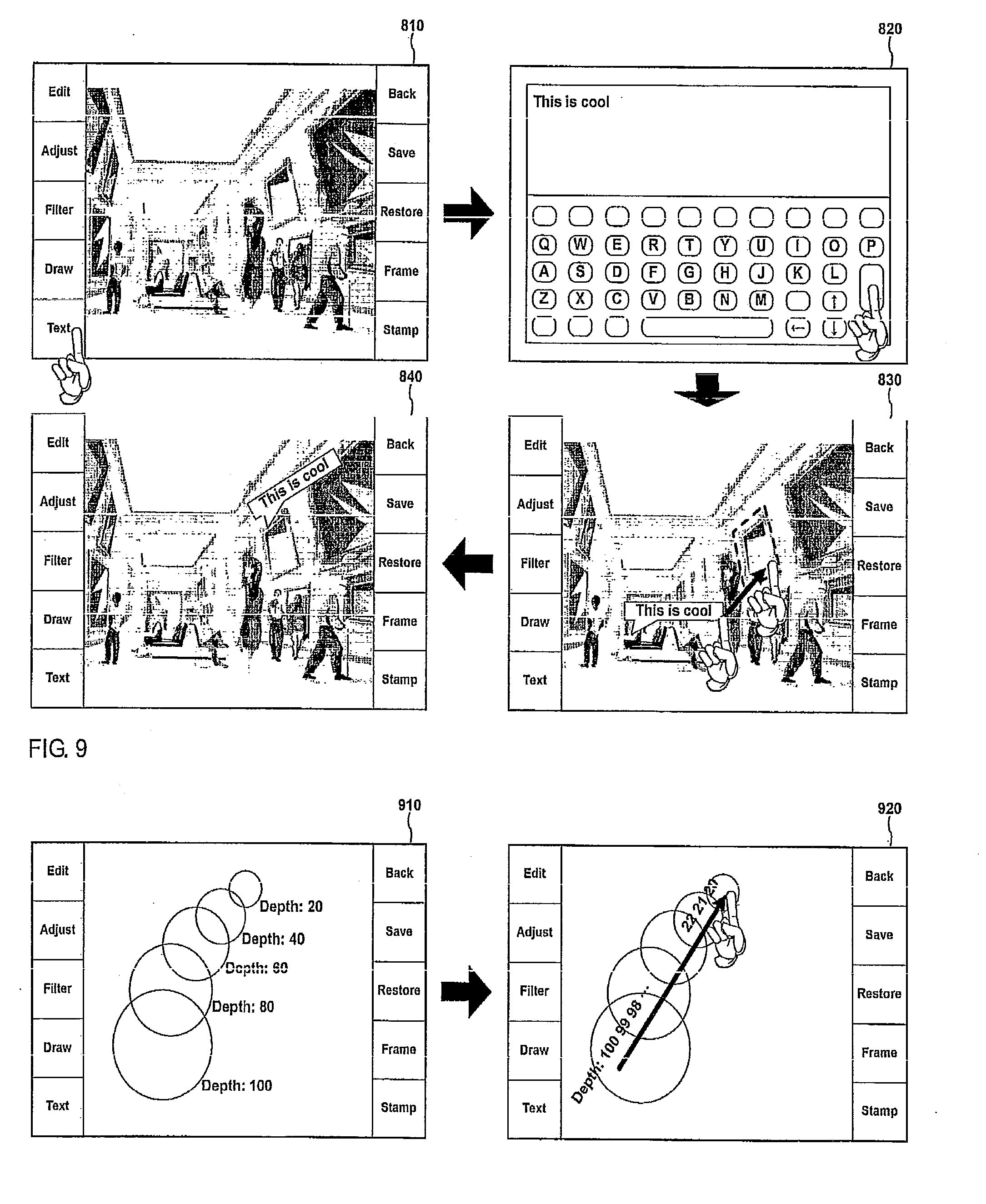 Method for editing three-dimensional image and mobile terminal using the same