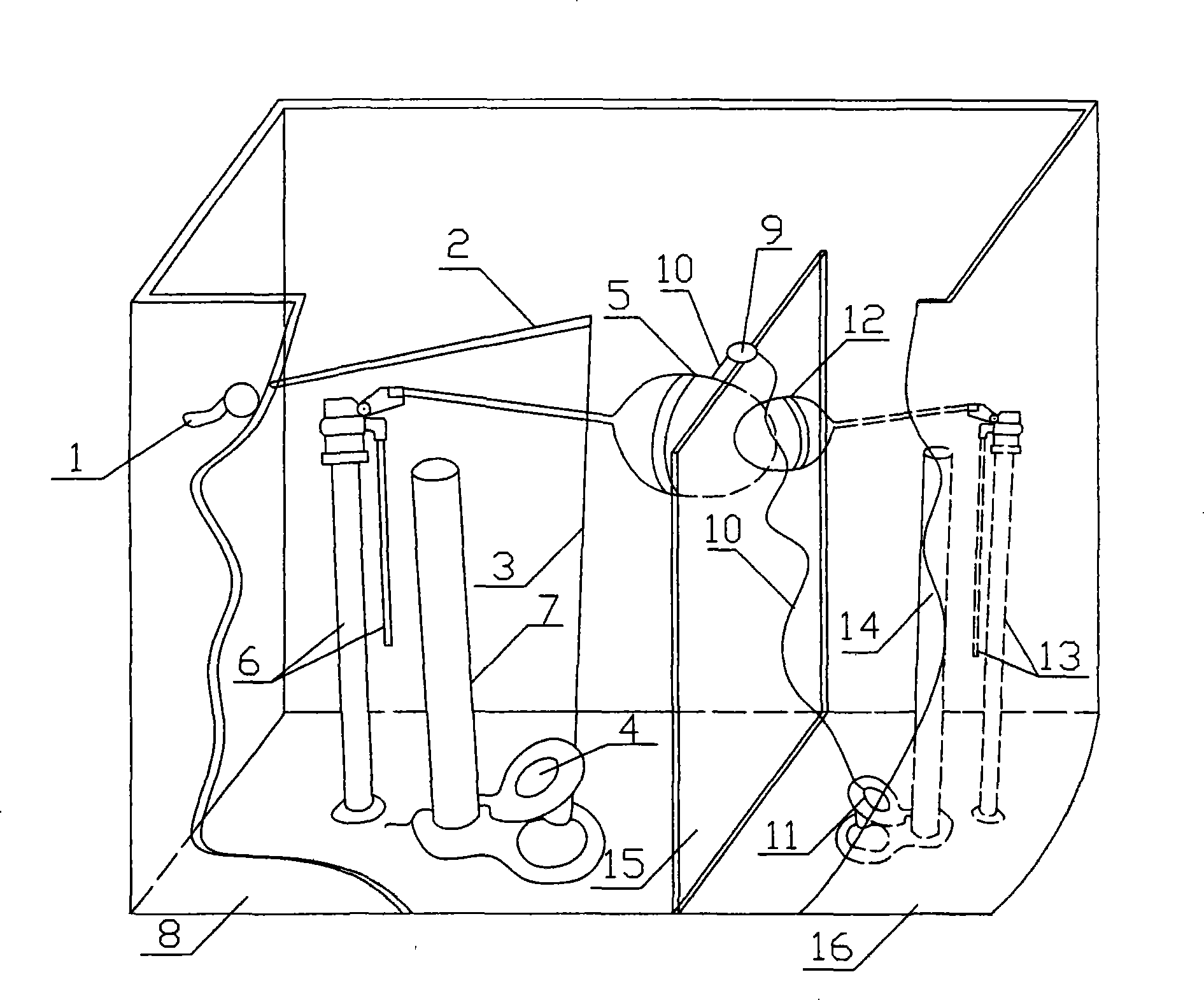 Automatic sequence flushing-water method of flush toilet and automatic sequence flushing-water device