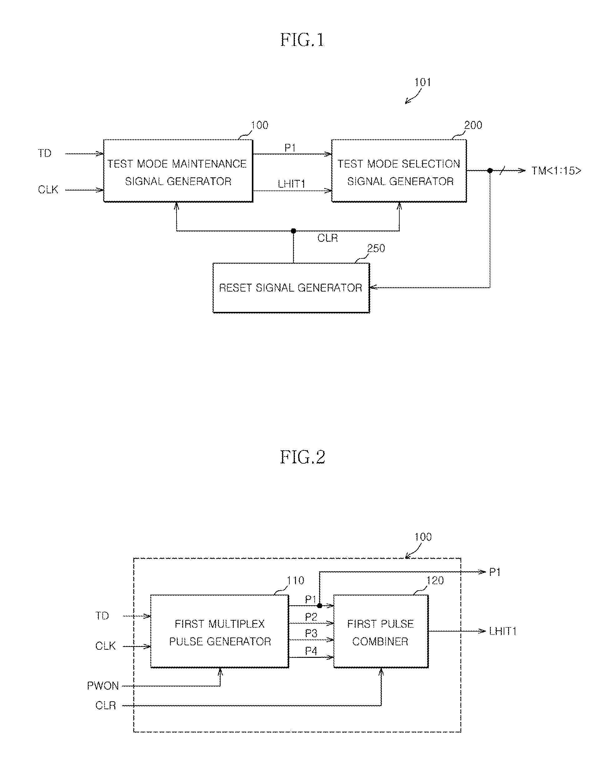 Test circuit for performing multiple test modes