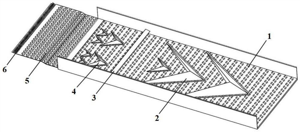 Vibration conveying and flow guide screening device used before tobacco material winnowing