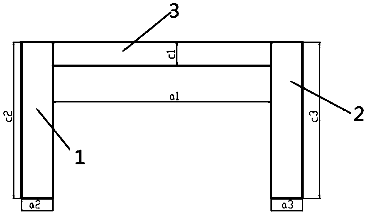 A design method for a super statically fixed fixed-end beam frame with a self-supporting structure