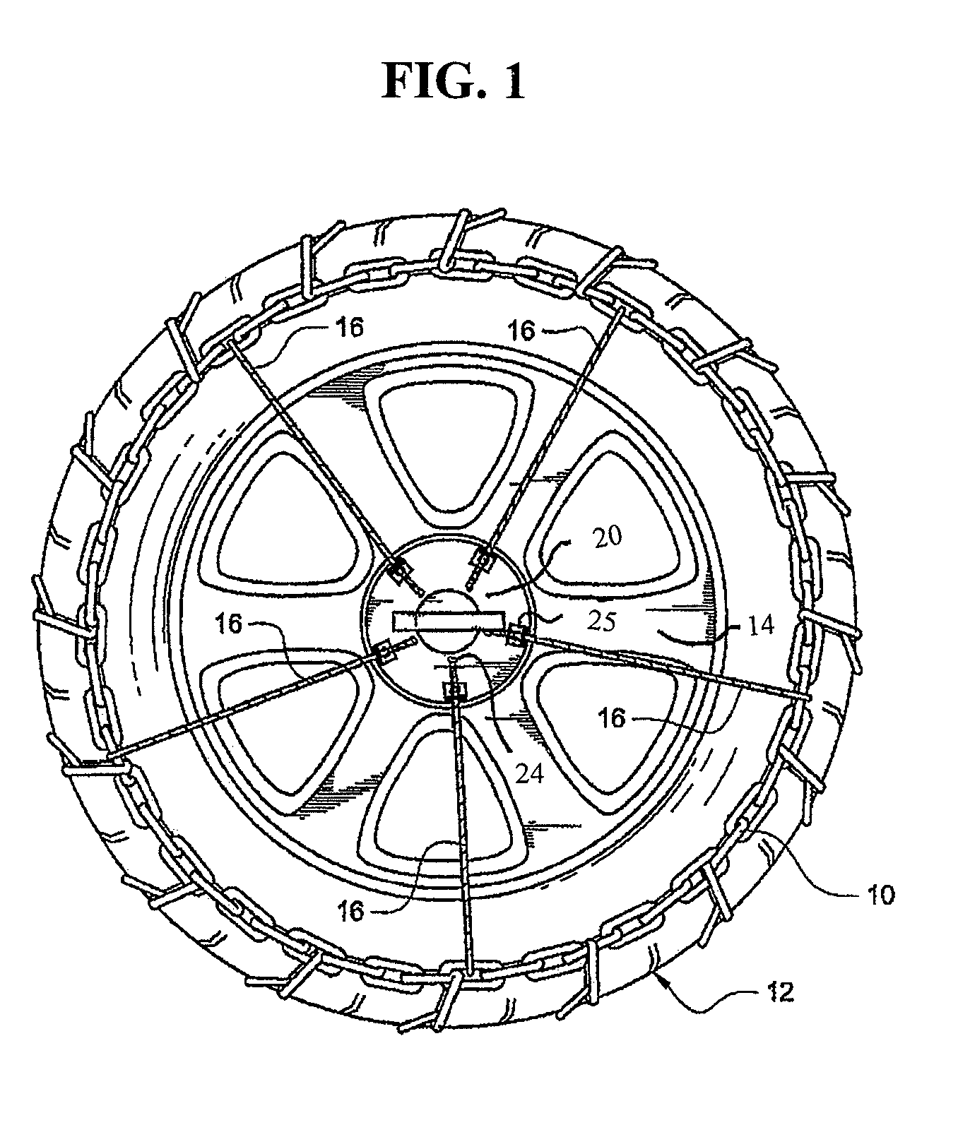 Tire chain tightening apparatus