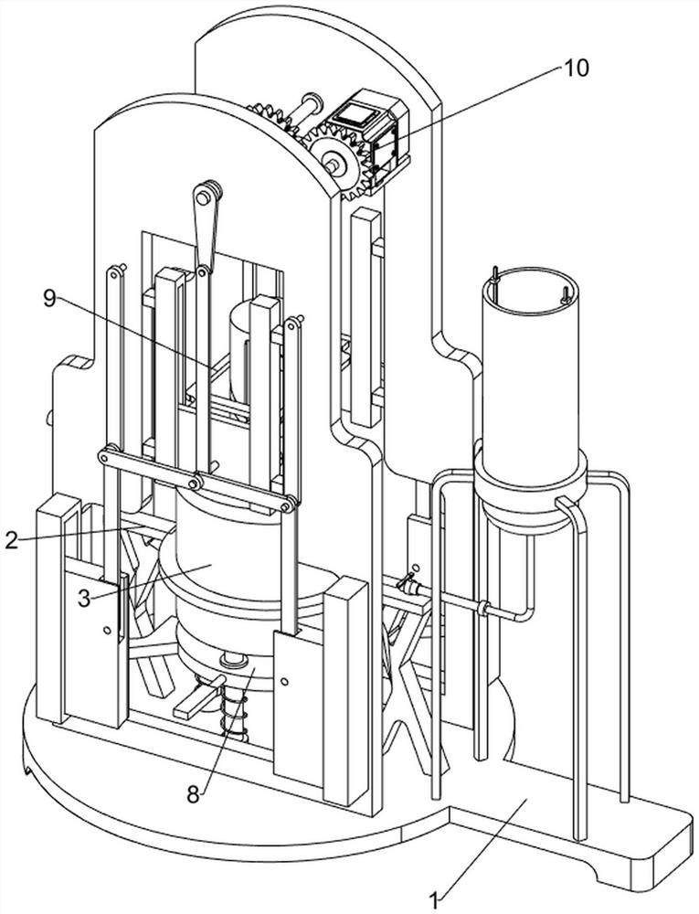 Straw biogas slurry uniform mixing device for environment-friendly biogas engineering