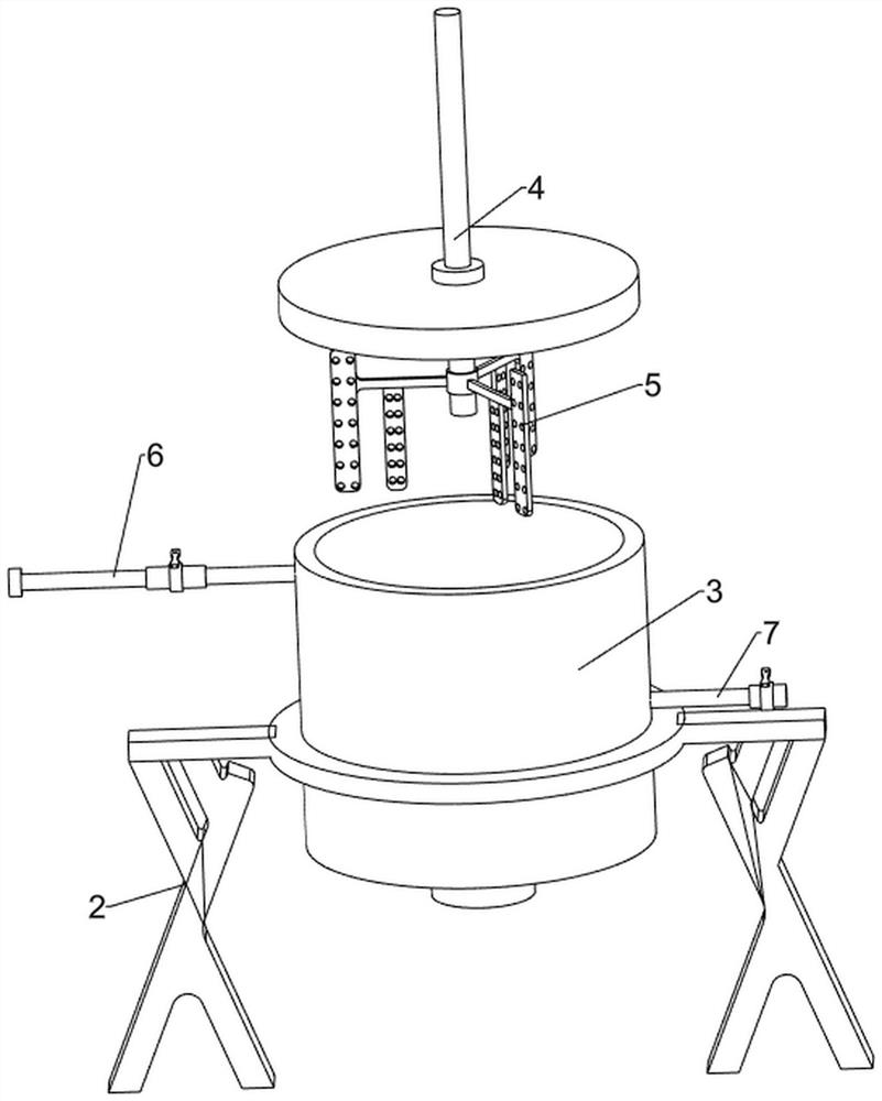 Straw biogas slurry uniform mixing device for environment-friendly biogas engineering