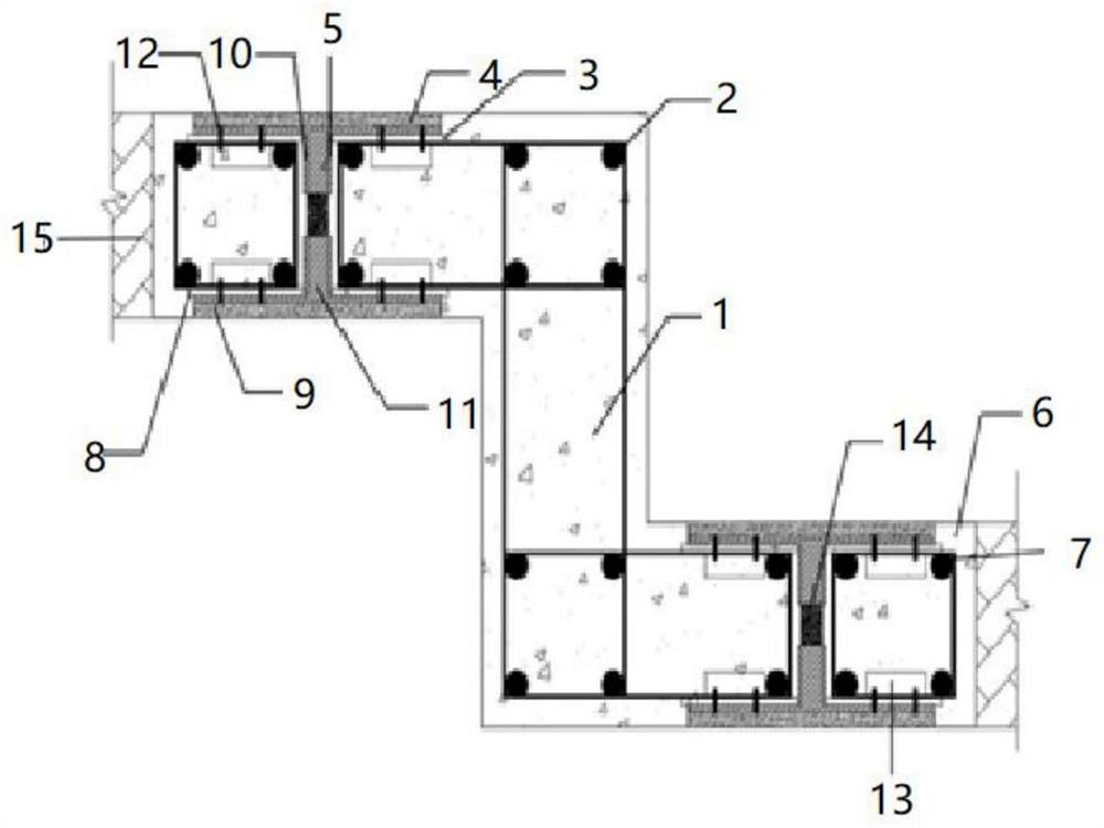 Assembly type Z-shaped column and ecological inner wall self-tapping screw block connecting structure and construction method