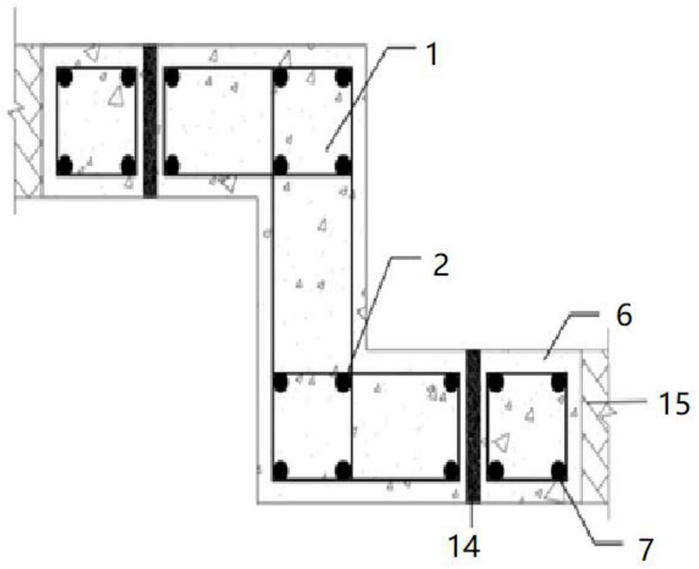 Assembly type Z-shaped column and ecological inner wall self-tapping screw block connecting structure and construction method