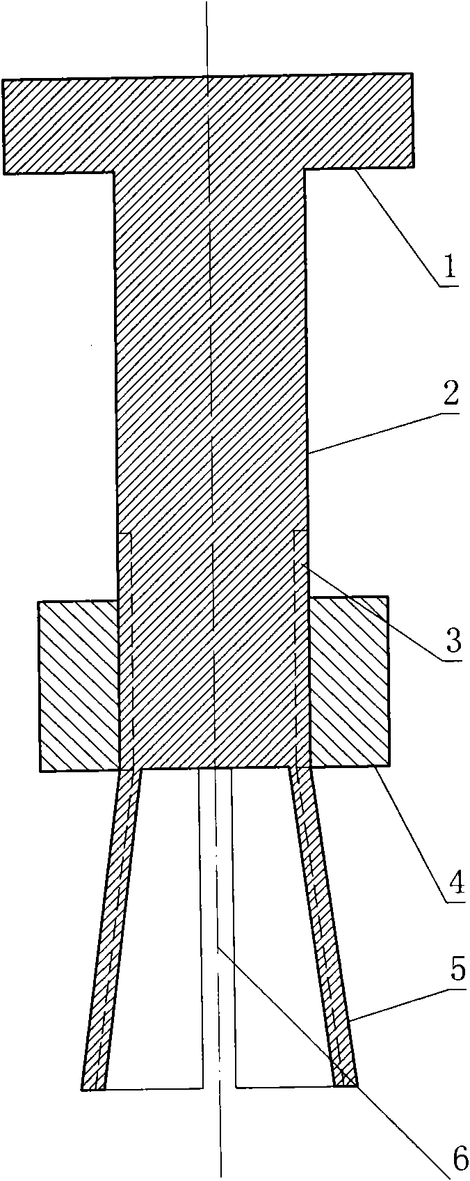 Splenial bone implanting handle