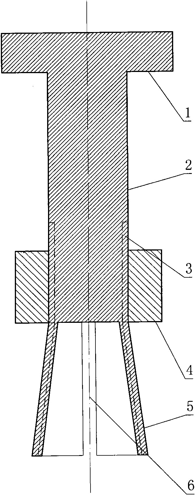 Splenial bone implanting handle