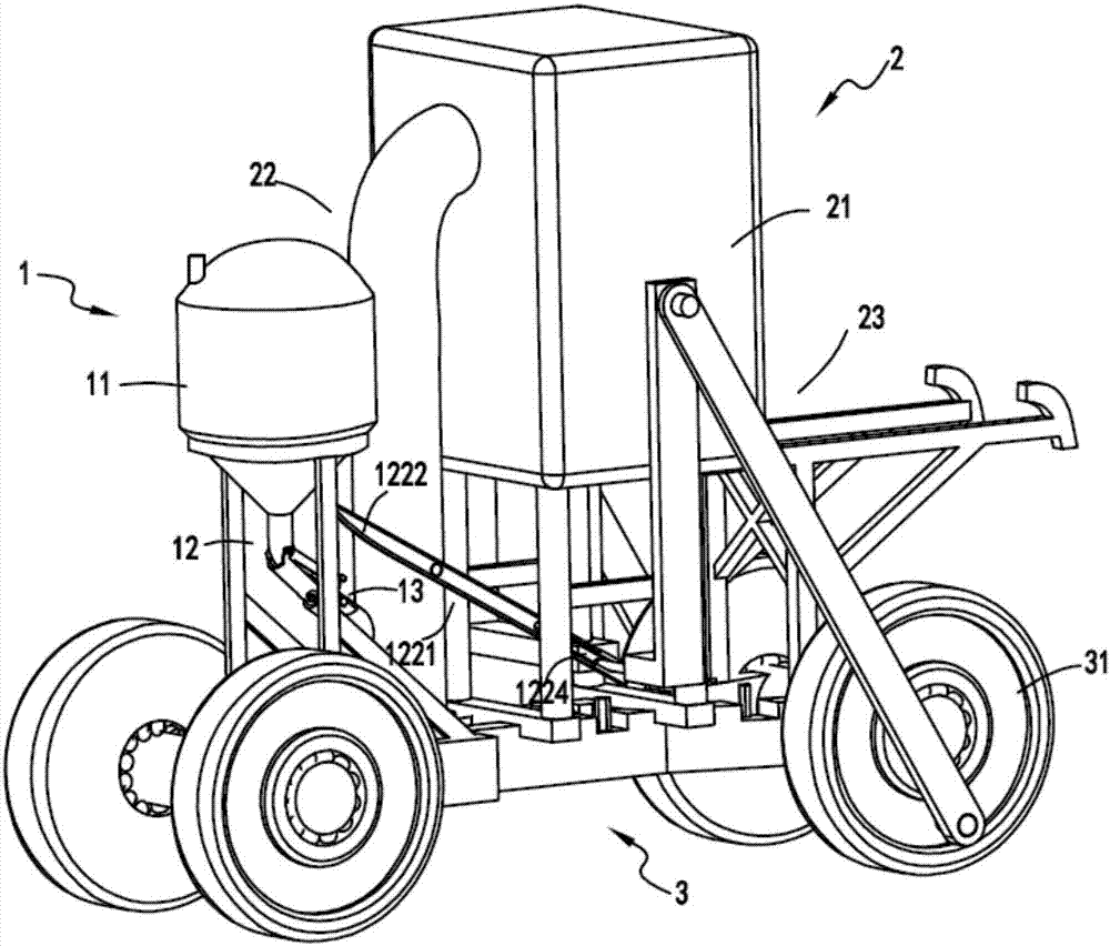 A quantitative sowing device having a fertilizing function