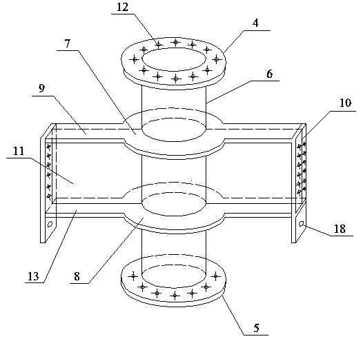 Frame System and Construction Method of Hollow Concrete Steel Tube Integral Joints