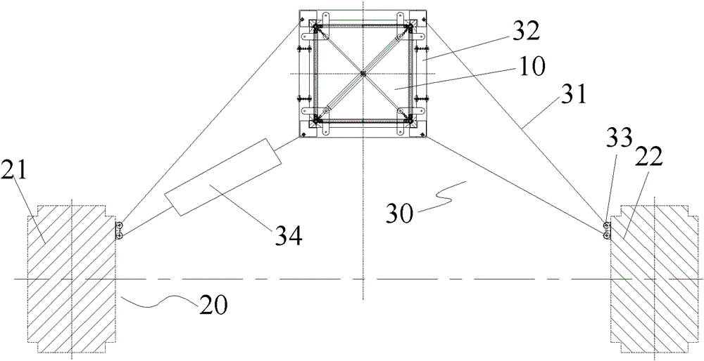 Vibration reduction system and vibration reduction method for coupling vibration of tower crane and cable tower