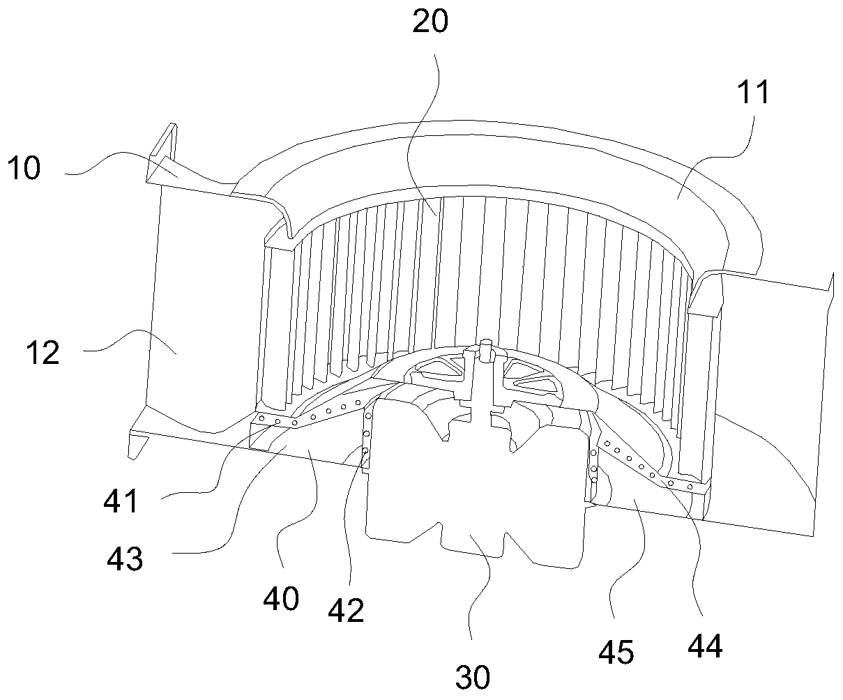 Noise suppression structure for fan