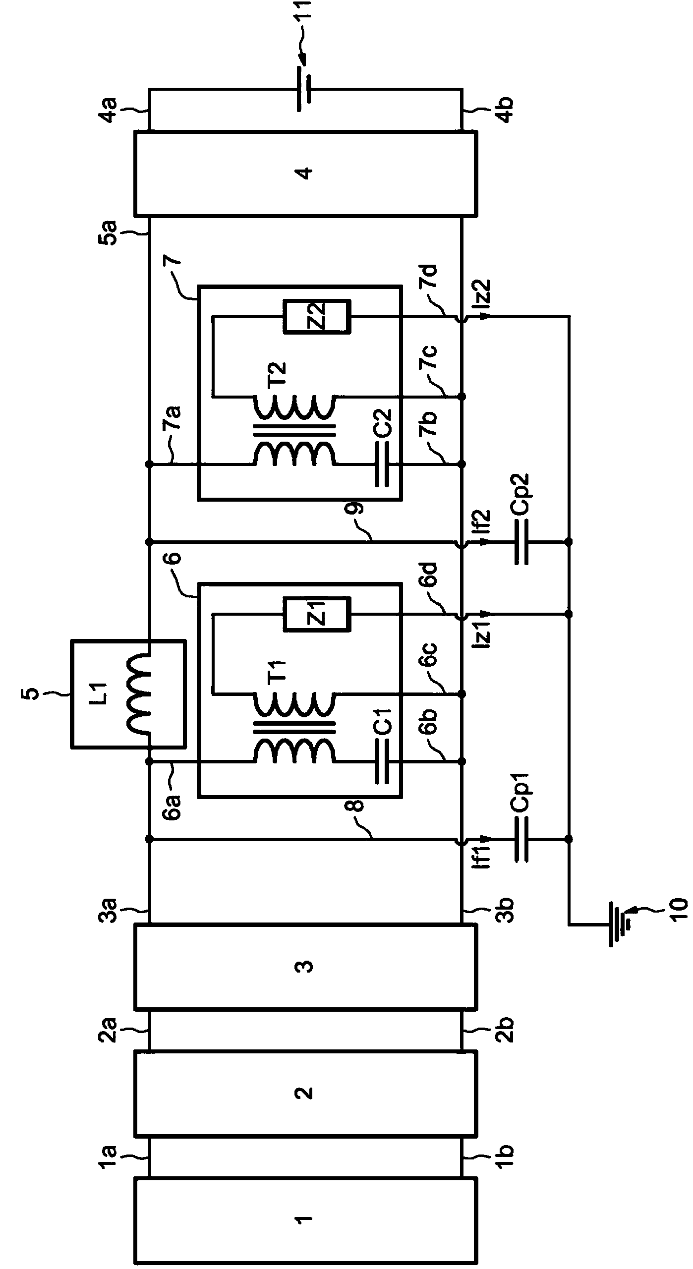 System and method for compensating for high-frequency leakage currents in a motor vehicle