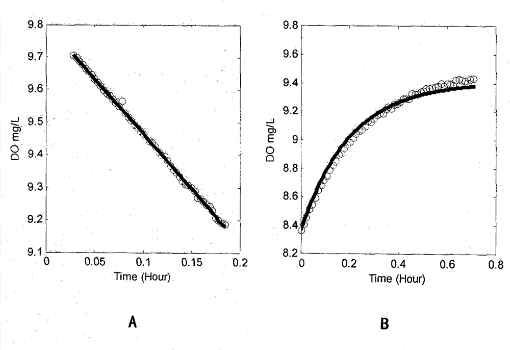 Method for monitoring biological treatment oxygen uptake rate of sewage and controlling aeration quantity