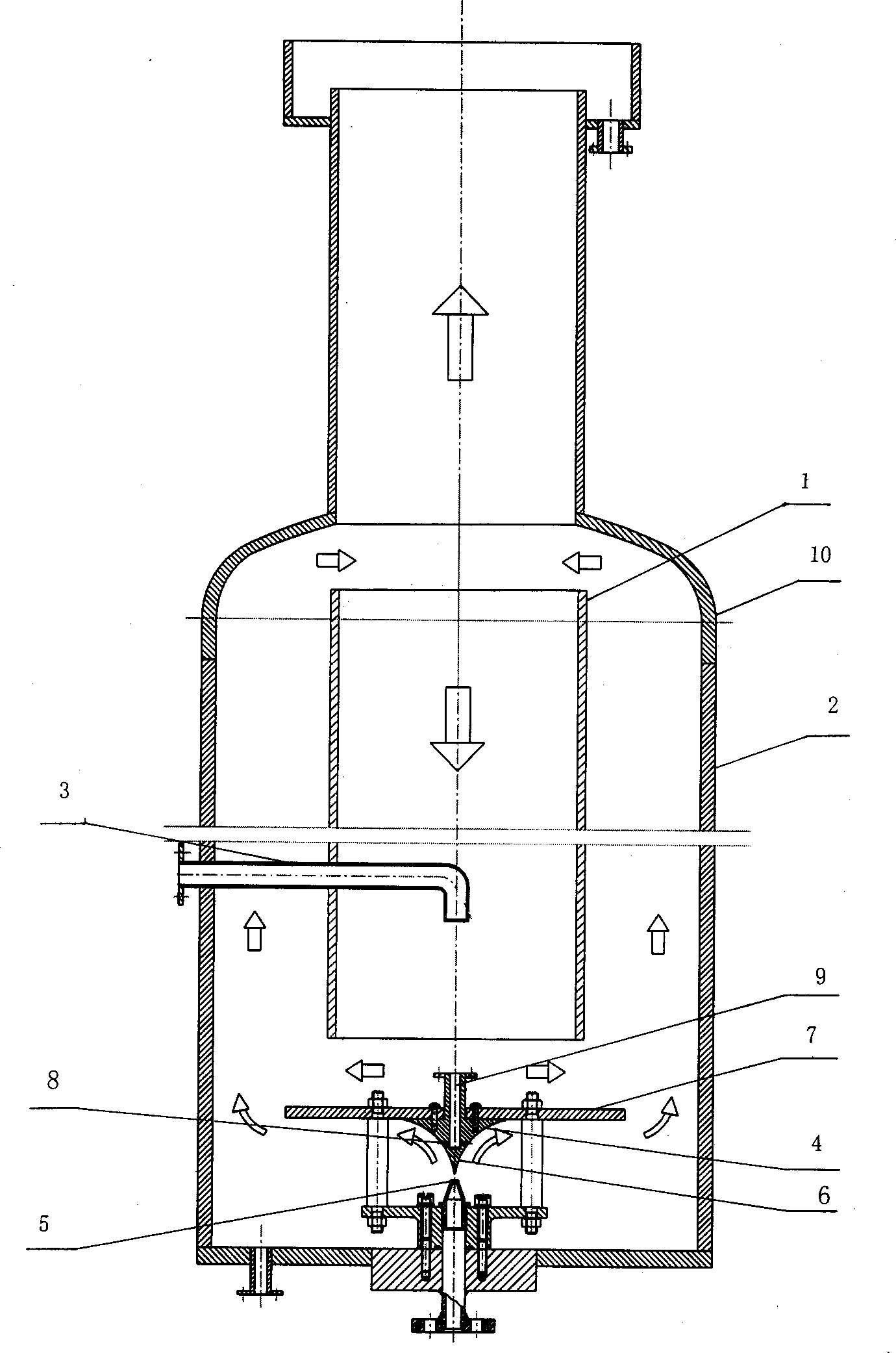 Jet aeration reactor used in active sludge method and its jet aeration process