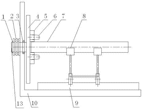 Connecting pipe and flange assembling device