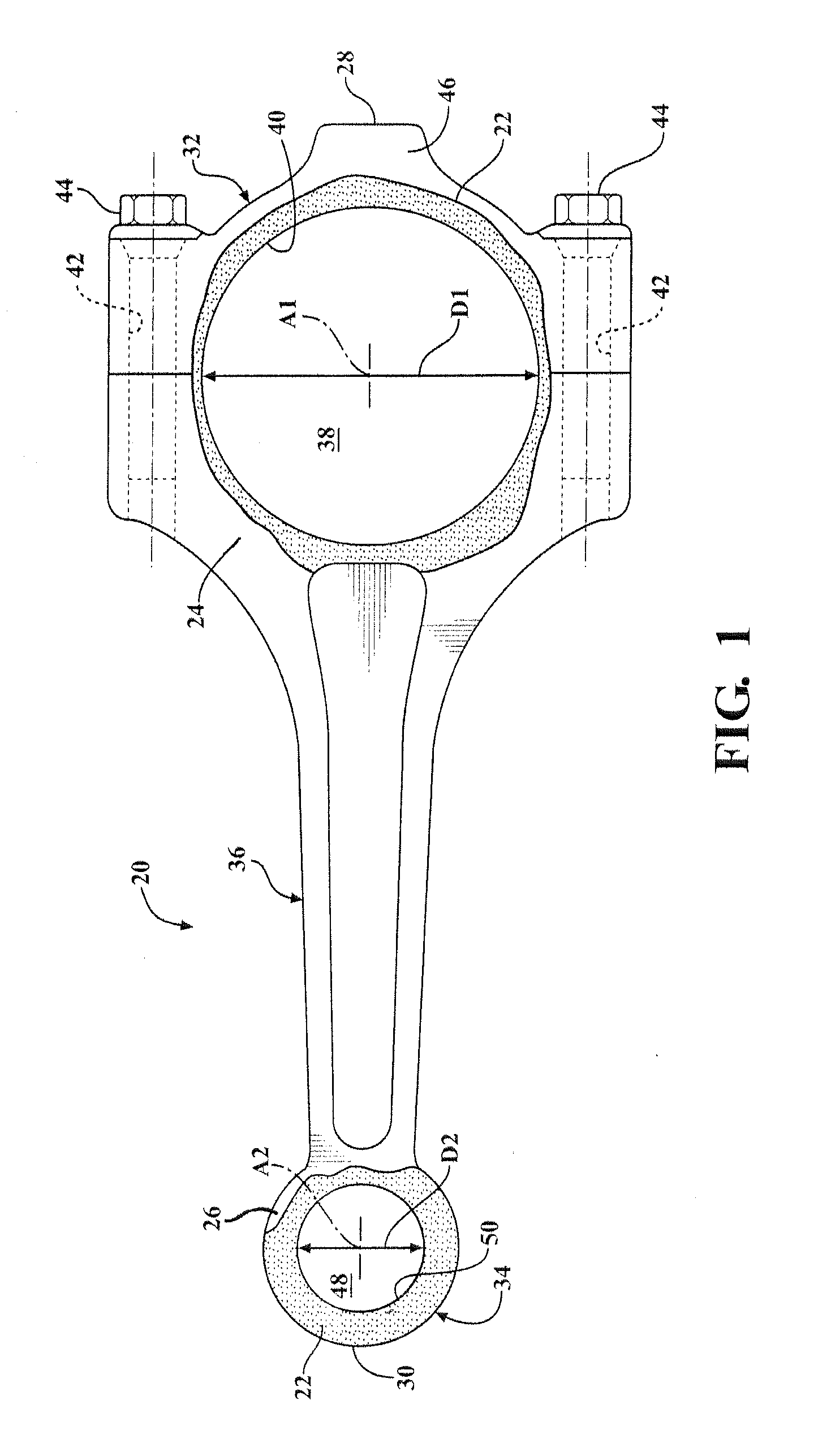 Applying polymer coating connecting rod surfaces for reduced wear