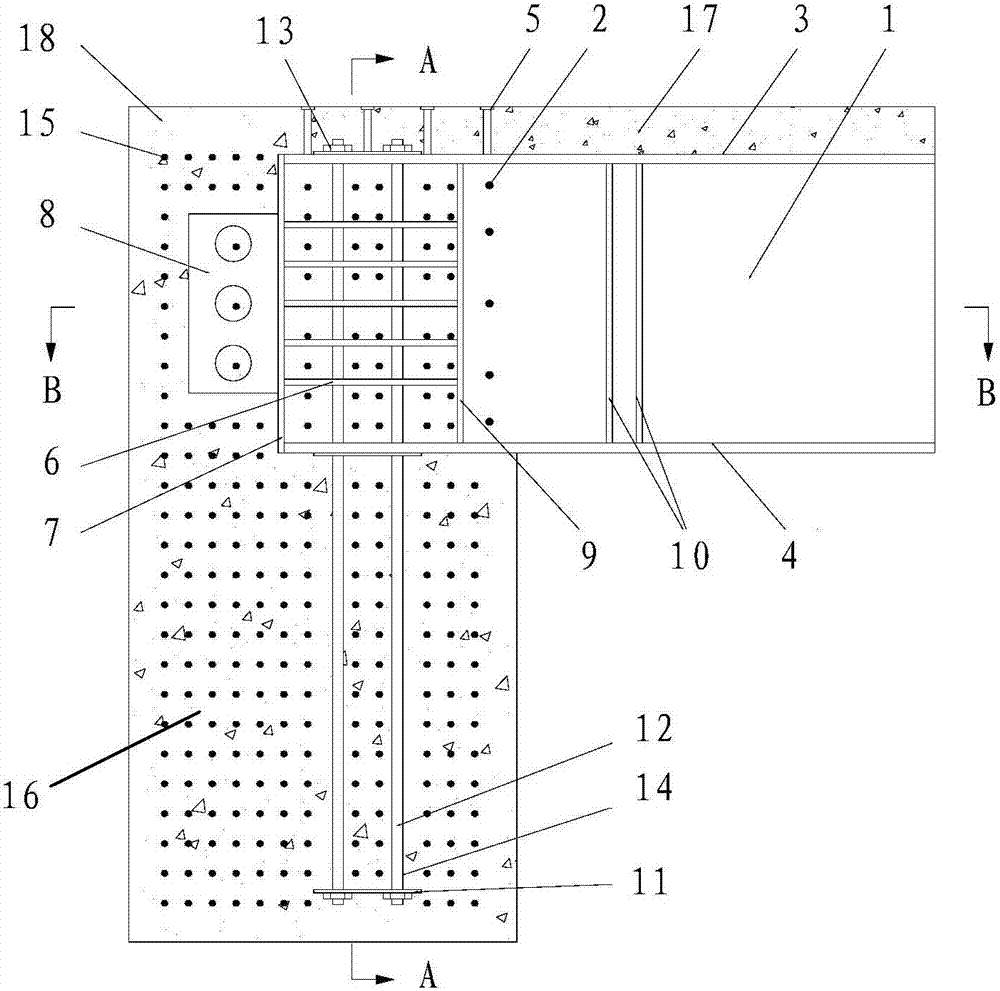 Abutment Connection Structure and Construction Method of Integral Composite Girder Seamless Bridge