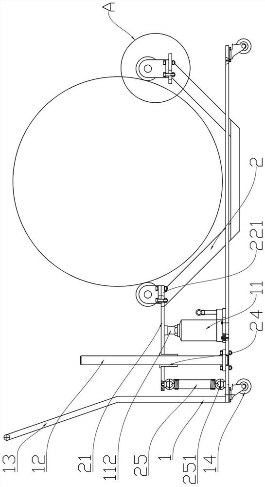 Automobile tire positioning and adjusting device