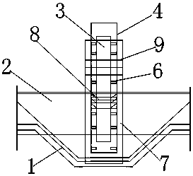 A kind of construction site construction concrete steel structure and construction pouring method