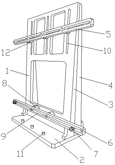 Fan vibration test fixing rack