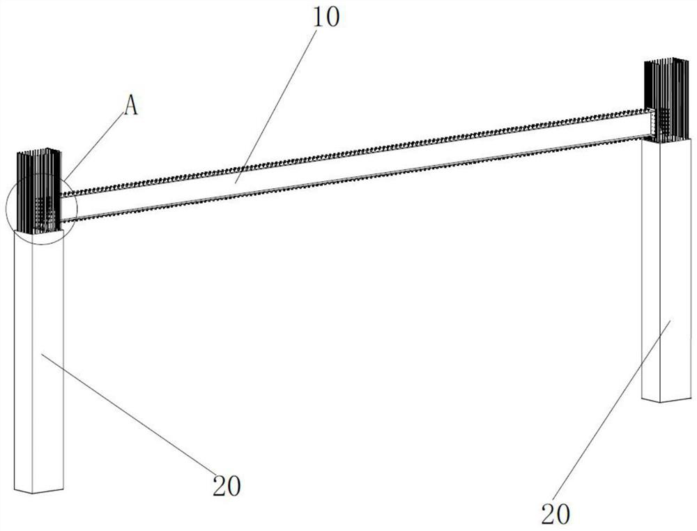 Steel beam structure capable of being rapidly and accurately hoisted and construction method thereof