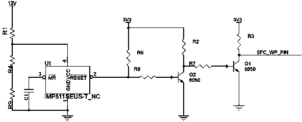 Memory chip writing protective circuit and memory chip writing protective method applied to security product