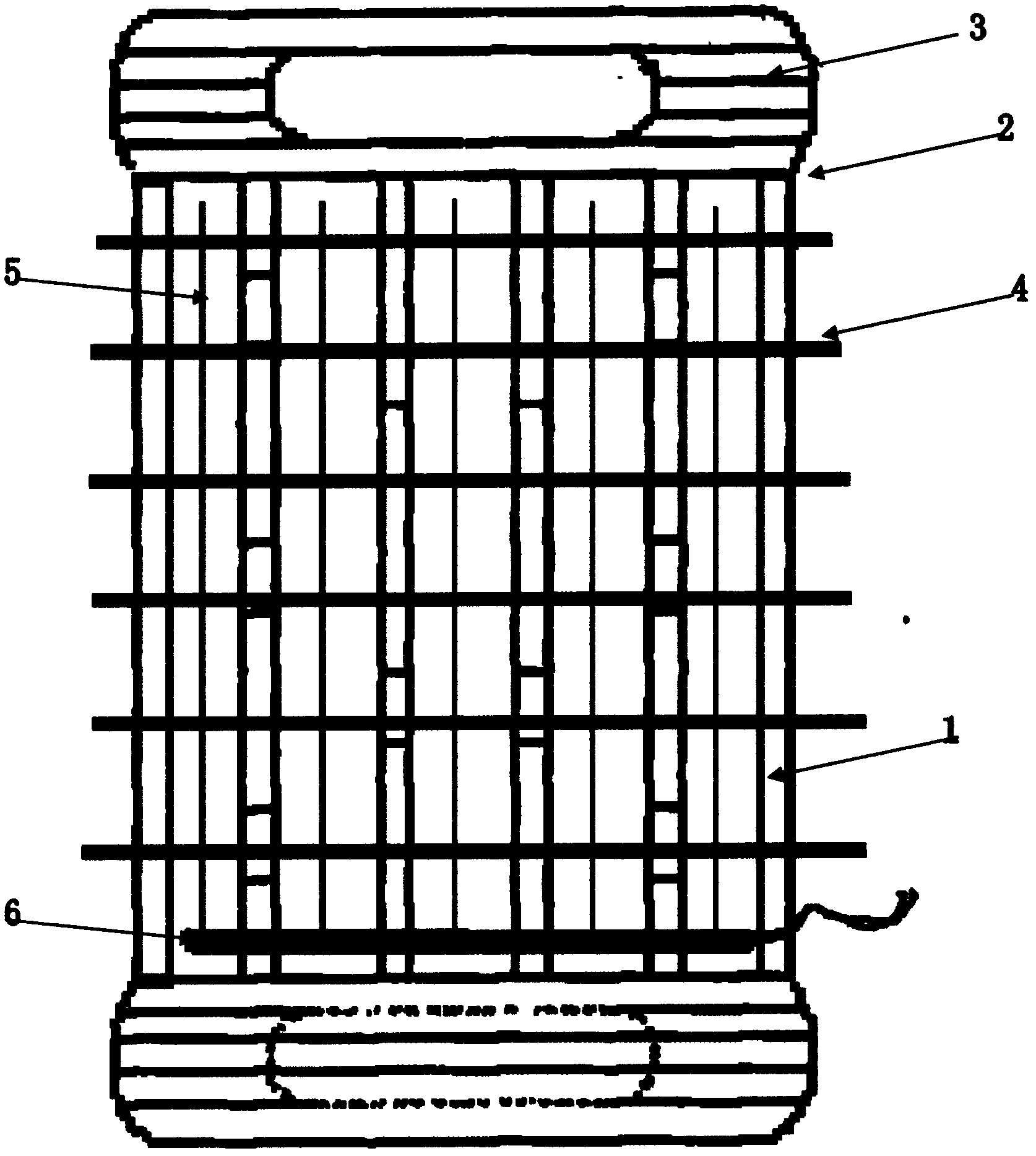 Tubular heat exchanger structure provided with vibrating heat-conducting pieces