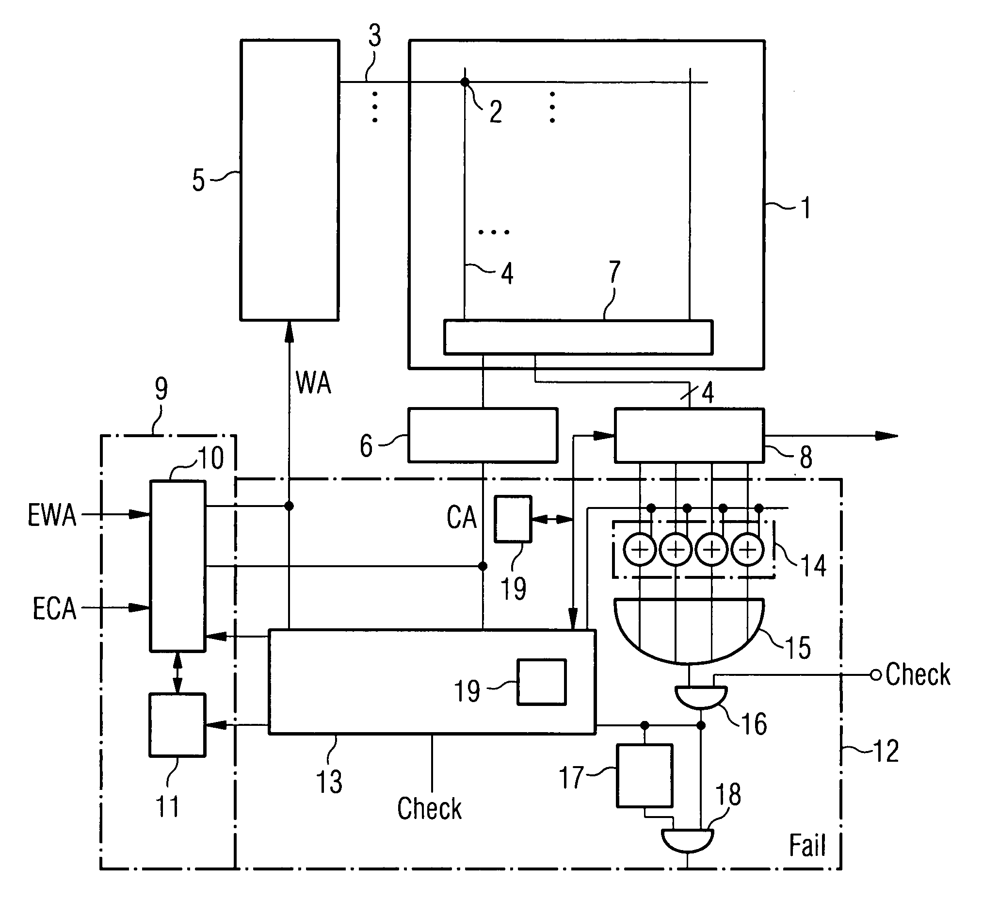 Integrated memory circuit and method for repairing a single bit error